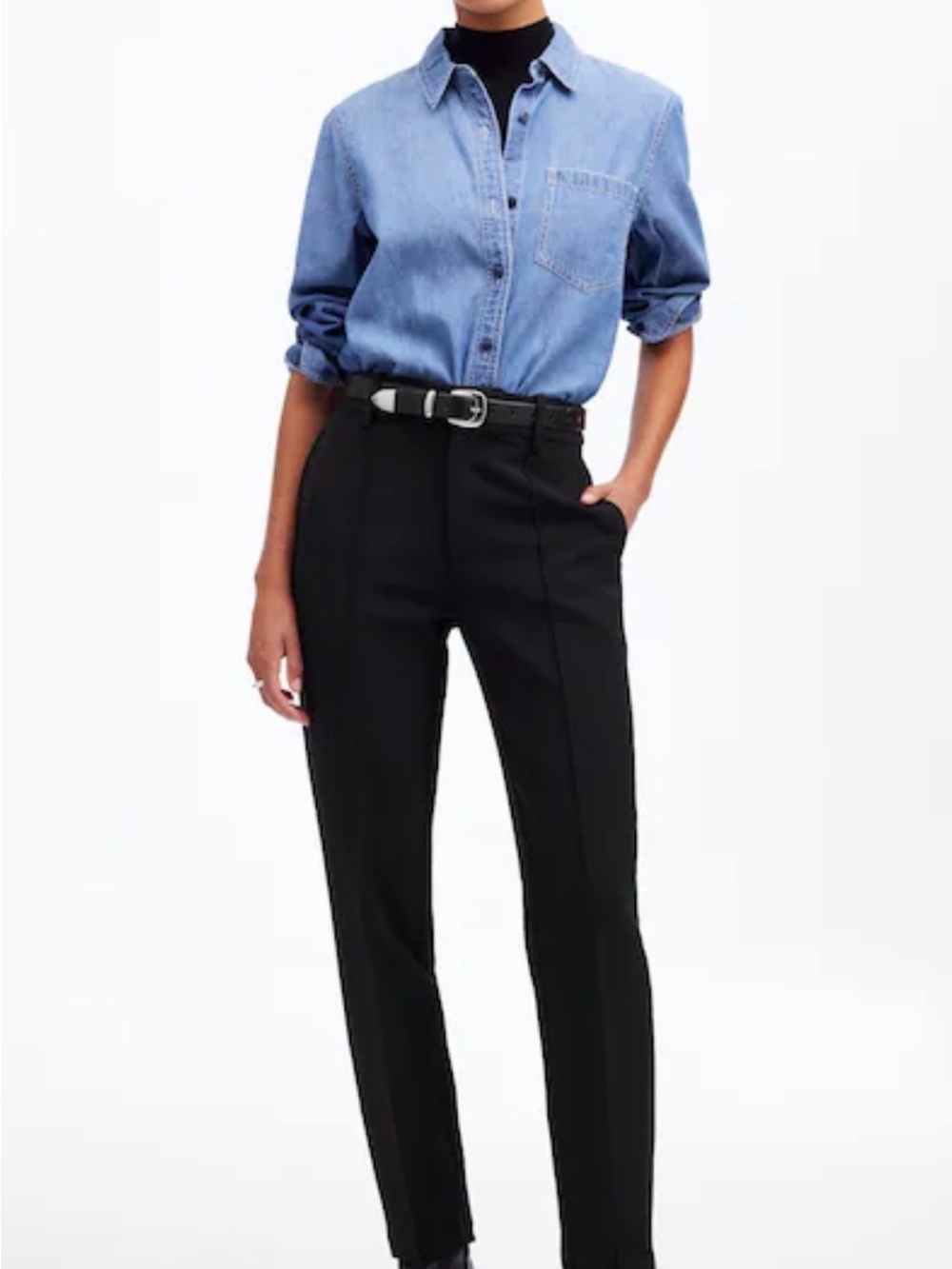 NWT - Size 8 Madewell mid-rise black pants